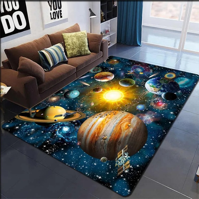 Commercial Dishwasher Table - VIKAMA Cartoon Planet Crystal Velvet Carpet