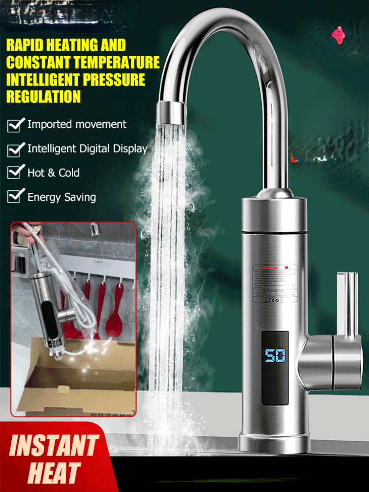 Commercial Kitchen Mixer - Bathroom Electric Faucet Fast Heating Kitchen