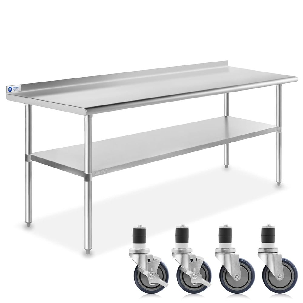 Commercial Kitchen Backsplash - StainlSteel Table 72 in. x 30