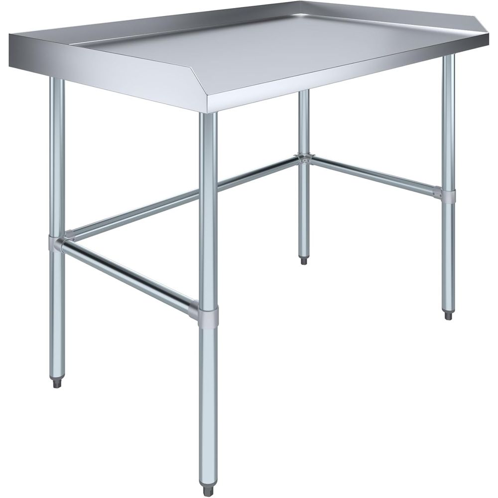 Commercial Kitchen Backsplash - Commercial Work Table Open Base with