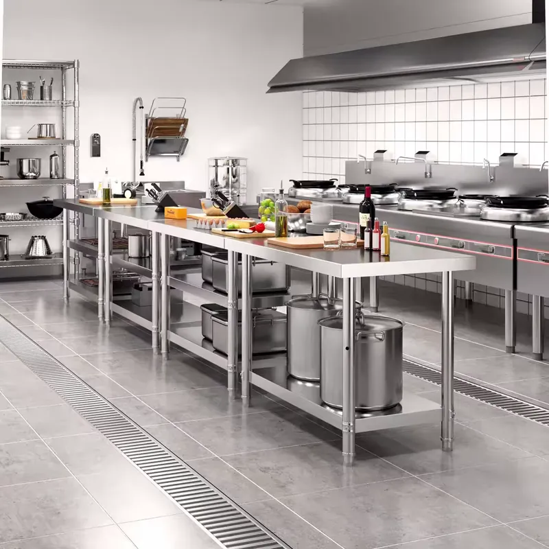 Commercial Kitchen Workbench S - Commercial Kitchen Backsplash ulasan dan harga