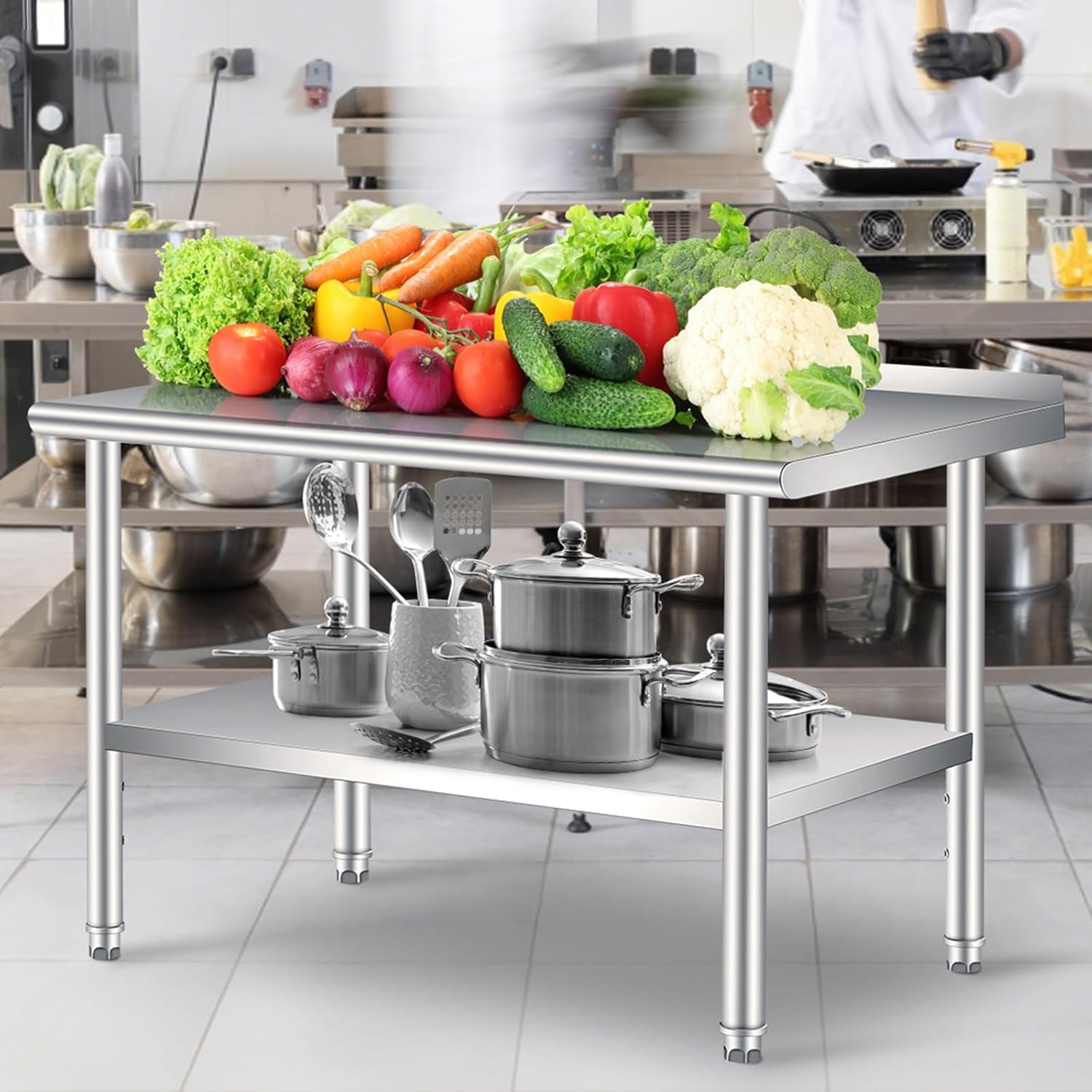 60 x 24 Inch Stainless Steel P - Commercial Kitchen Backsplash ulasan dan harga