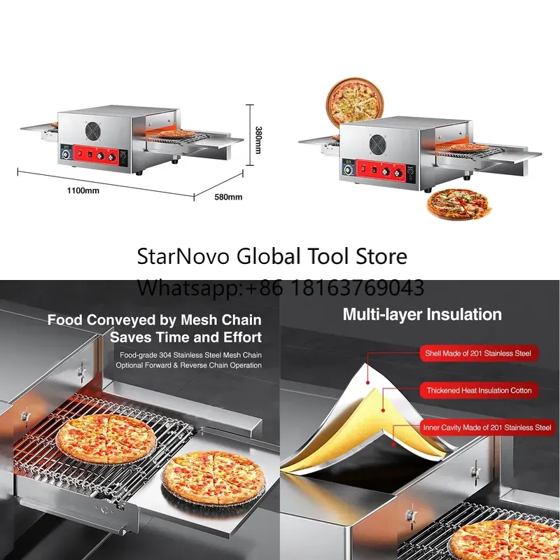 2026 Hot！ Conveyor Belt Pizza  - Pizza Conveyor Oven ulasan dan harga