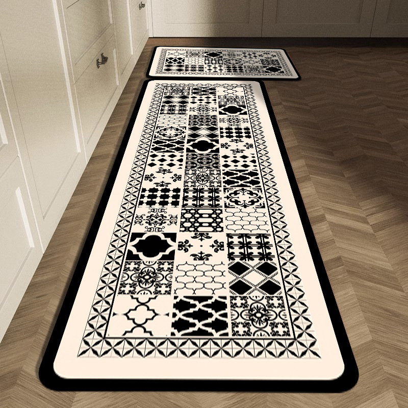 Black White Geometric Tile Kit - Commercial Kitchen Tile ulasan dan harga