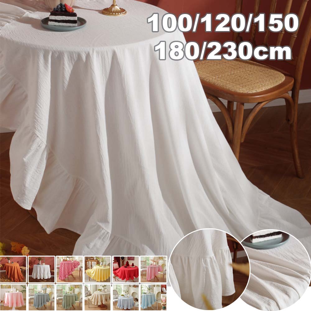 Solid Color Round Tablecloth W - Commercial Dishwasher Table ulasan dan harga
