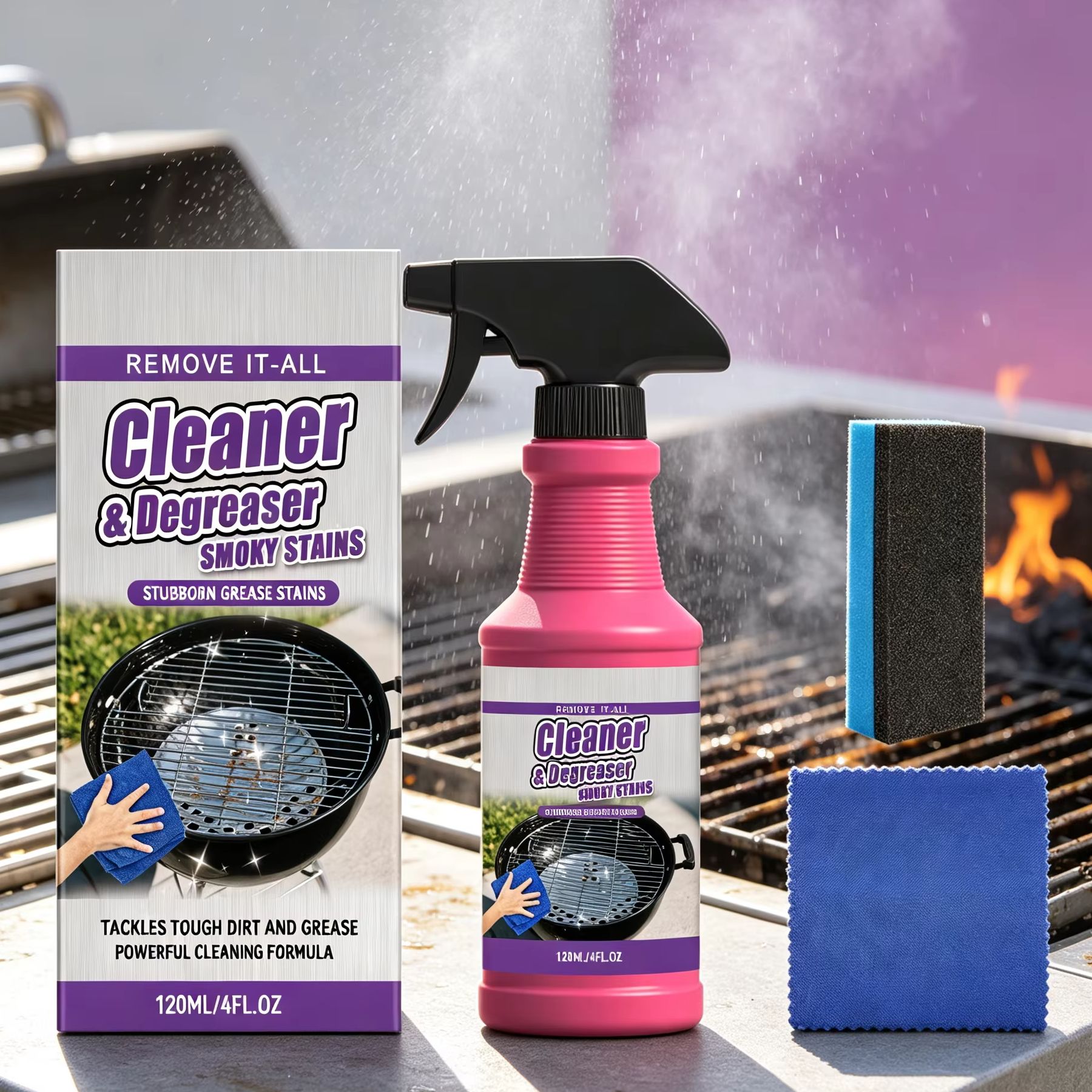 BBQ Grill Cleaner Grease Smoky - Commercial Kitchen Grease Cleaner ulasan dan harga
