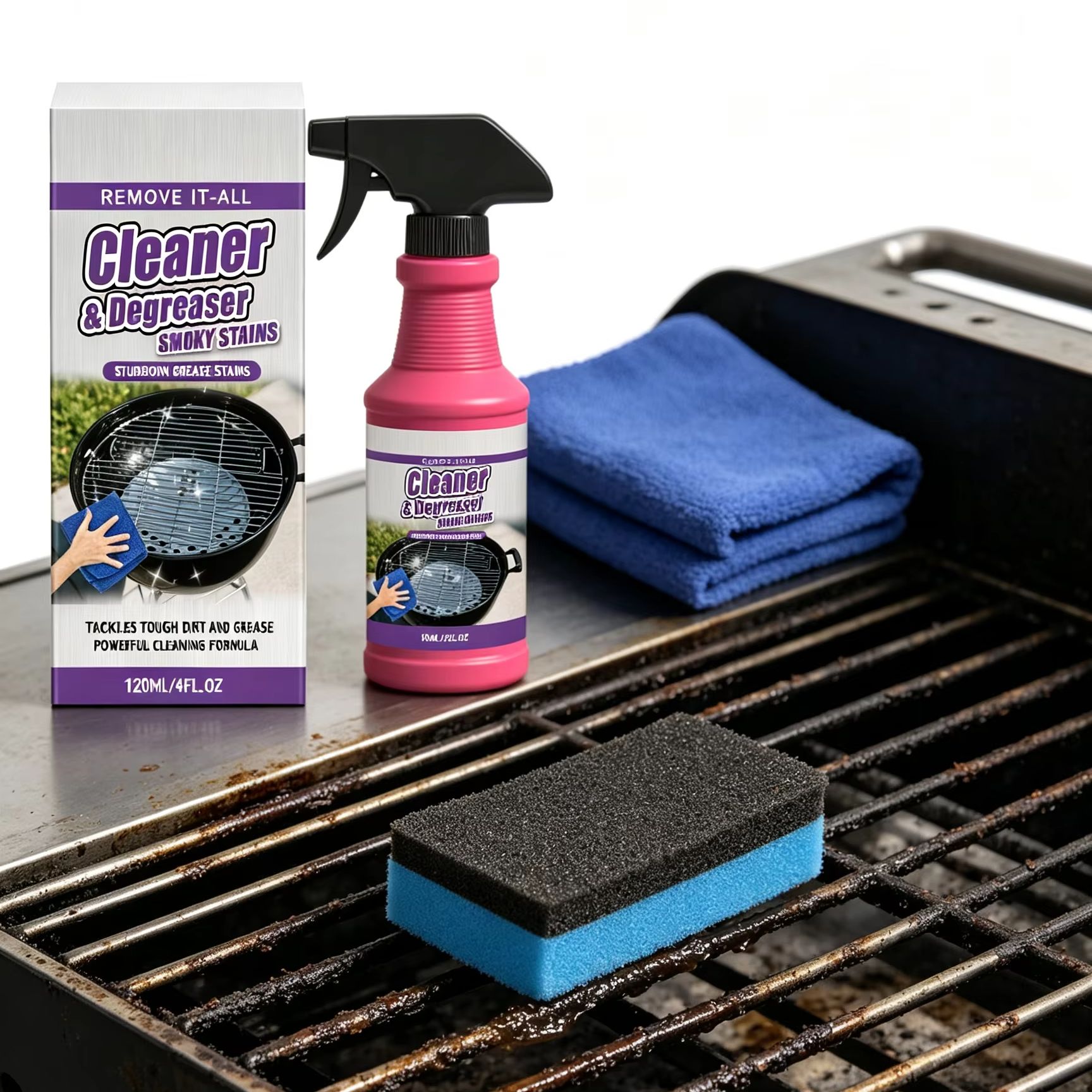 BBQ Grill Cleaner Grease Smoky - Commercial Kitchen Grease Cleaner ulasan dan harga