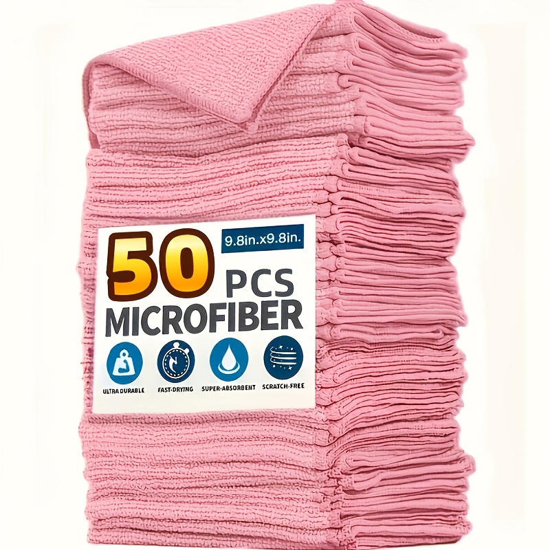 1-50Pcs Light Pink Microfiber  - Commercial Kitchen Mixer ulasan dan harga