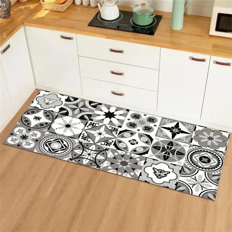 Blue Yellow Vintage Tile Colla - Commercial Kitchen Tile ulasan dan harga