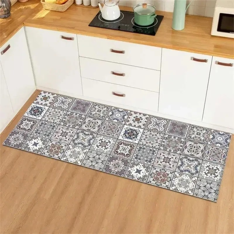 Blue Yellow Vintage Tile Colla - Commercial Kitchen Tile ulasan dan harga