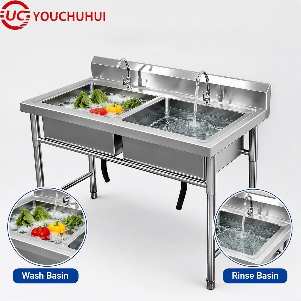 Commercial Freestanding Double - Commercial Kitchen Backsplash ulasan dan harga