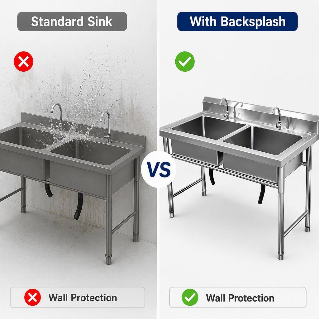 Commercial Freestanding Double - Commercial Kitchen Backsplash ulasan dan harga