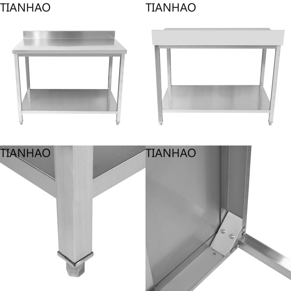Stainless Steel Workbench Kitc - Commercial Kitchen Backsplash ulasan dan harga